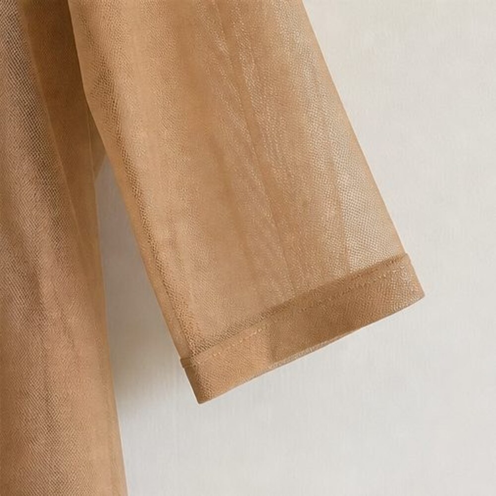 Camel Ruffle Blouse - Picture 5 of 6